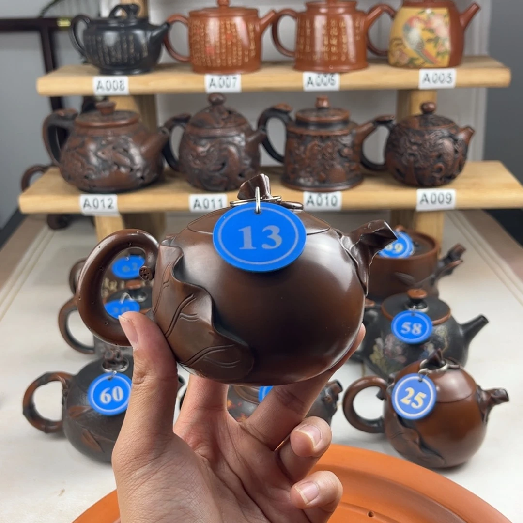 壶210cc 建水紫陶全手工制作，老匠人传承手艺
