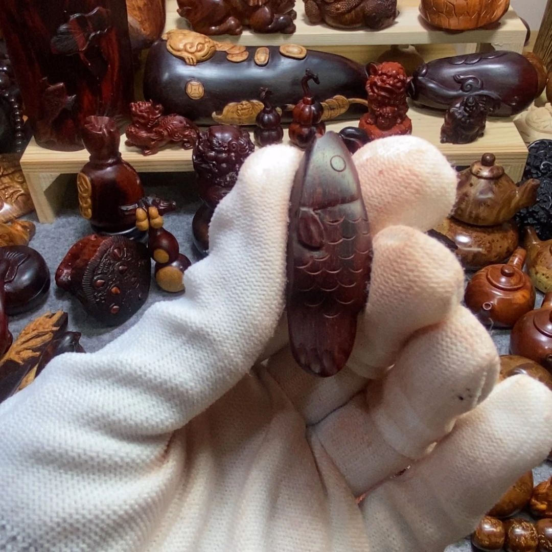 檀香紫檀（小叶紫檀）无事牌小叶紫檀小鱼