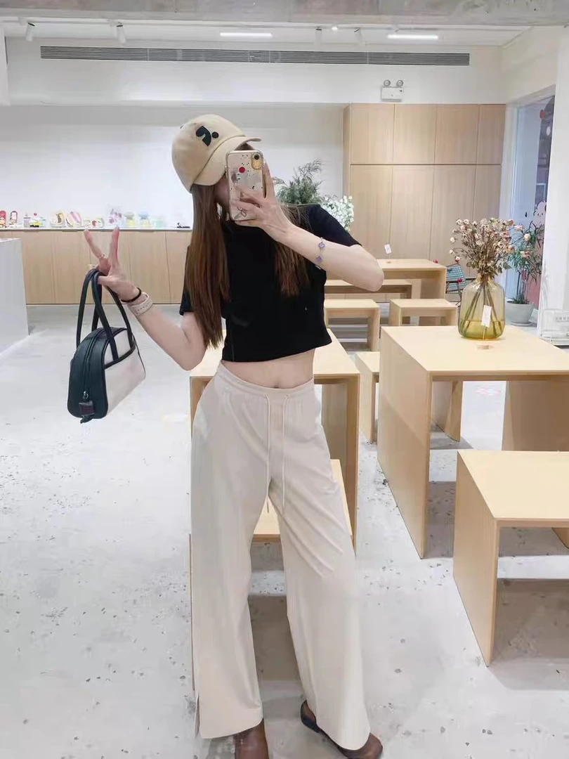 FDOA  重磅福利 好穿 高腰 细毛圈 侧开叉 休闲 棉质 卫裤ZSM061