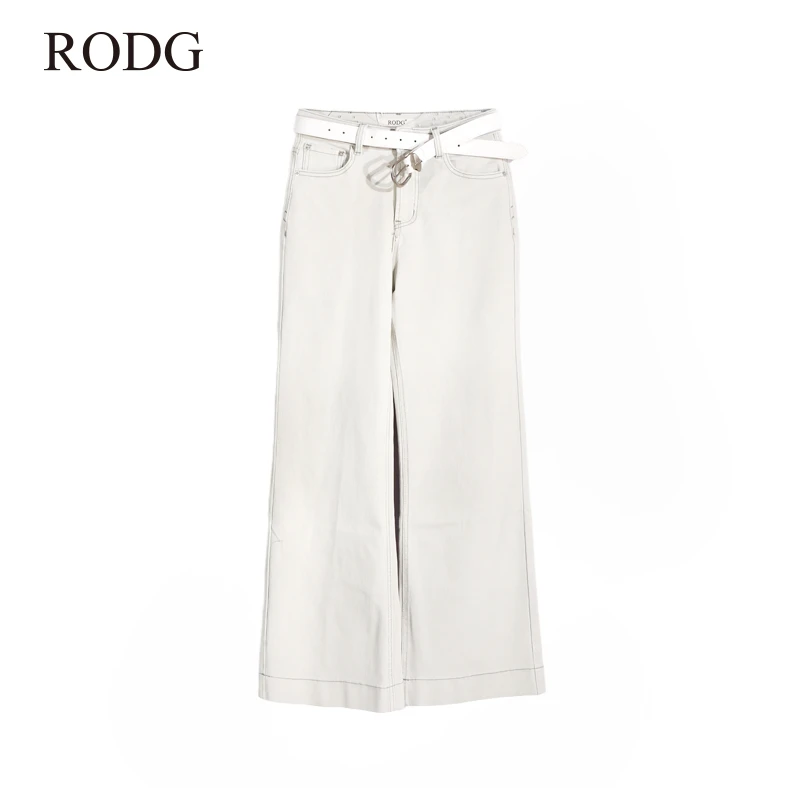RODGR51NK0246A 春季新款简约纯色牛仔裤 0246
