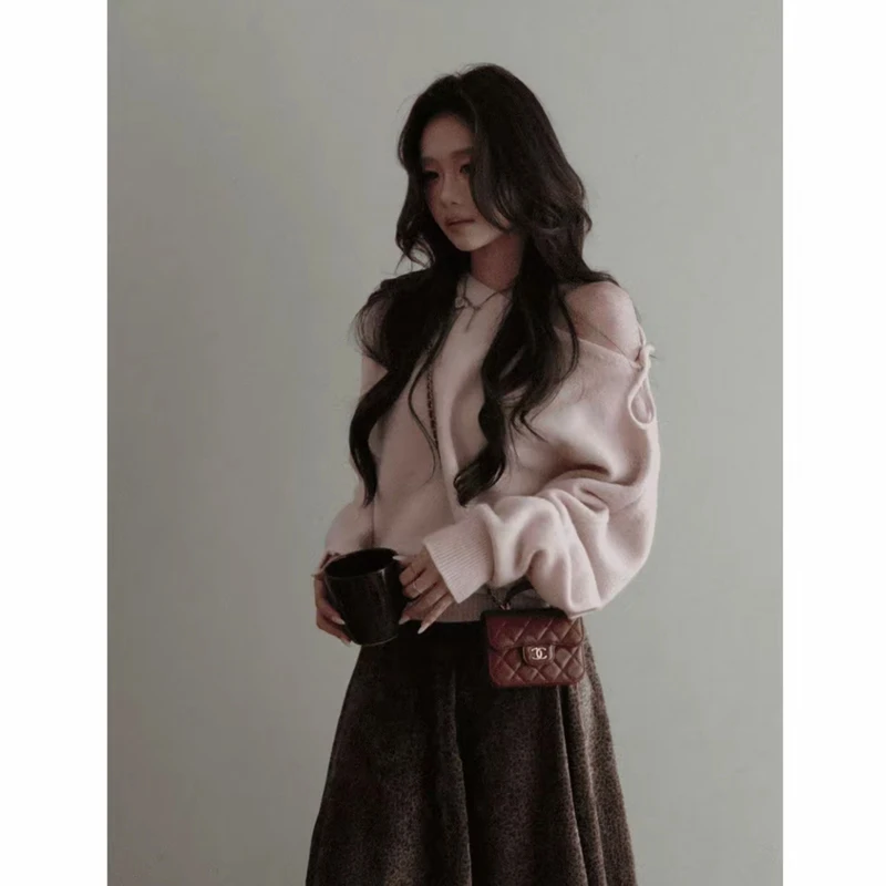 【少女情诗Poetry】韩系甜美慵懒风秋冬氛围感毛针织上衣