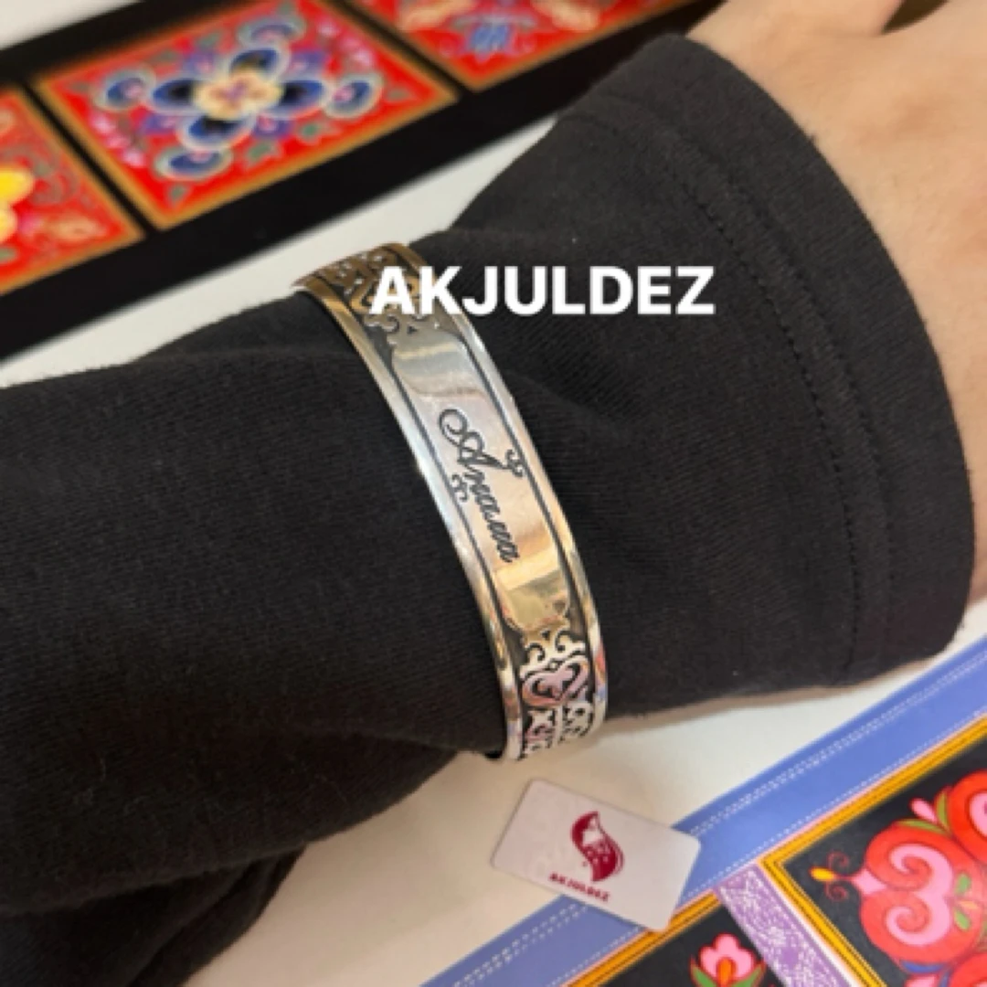 925银手镯 妈妈的礼物，手工银手镯