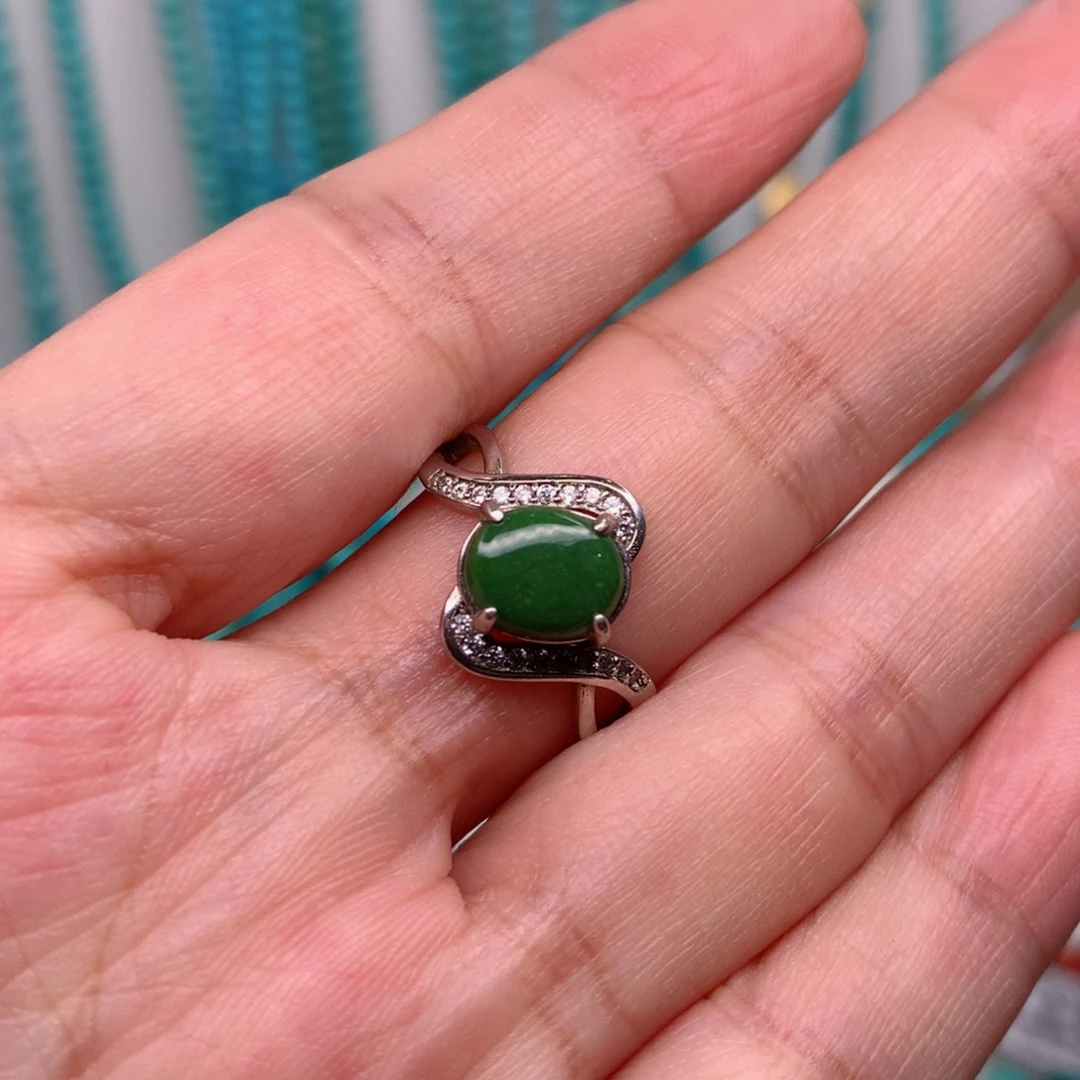 银S925镶嵌绿松石平安无事牌