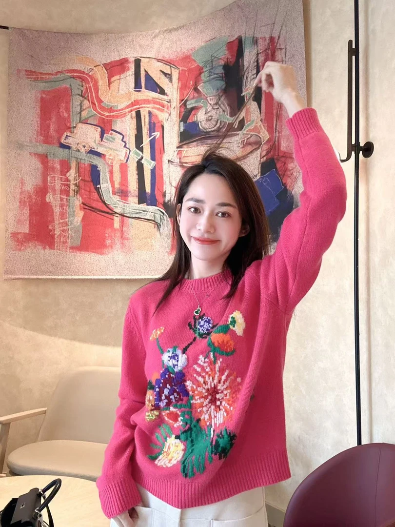 YTTRIUM LIN[姹紫嫣红]针织衫时尚减龄（不能机洗）42772