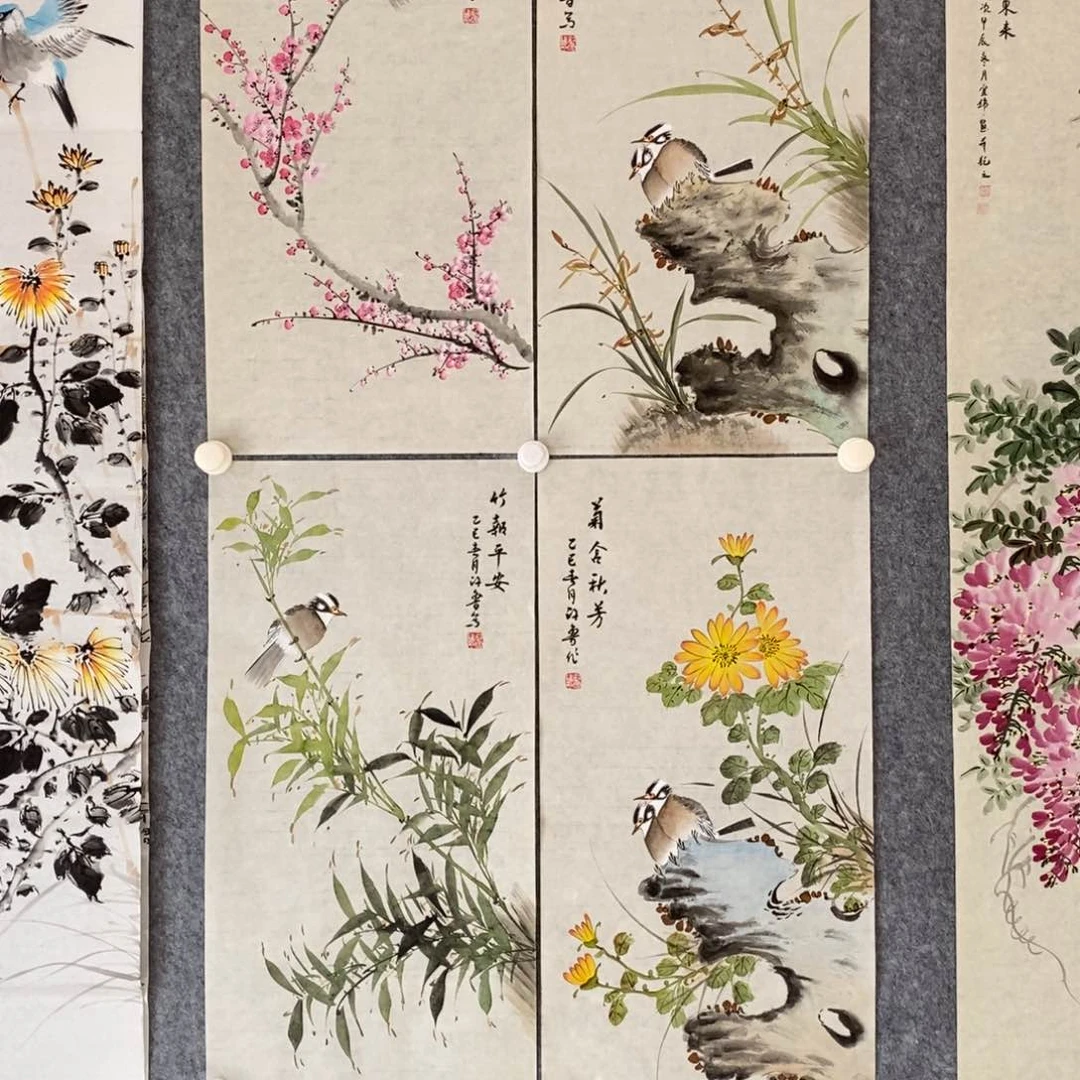 国画L***e梅兰竹菊作品