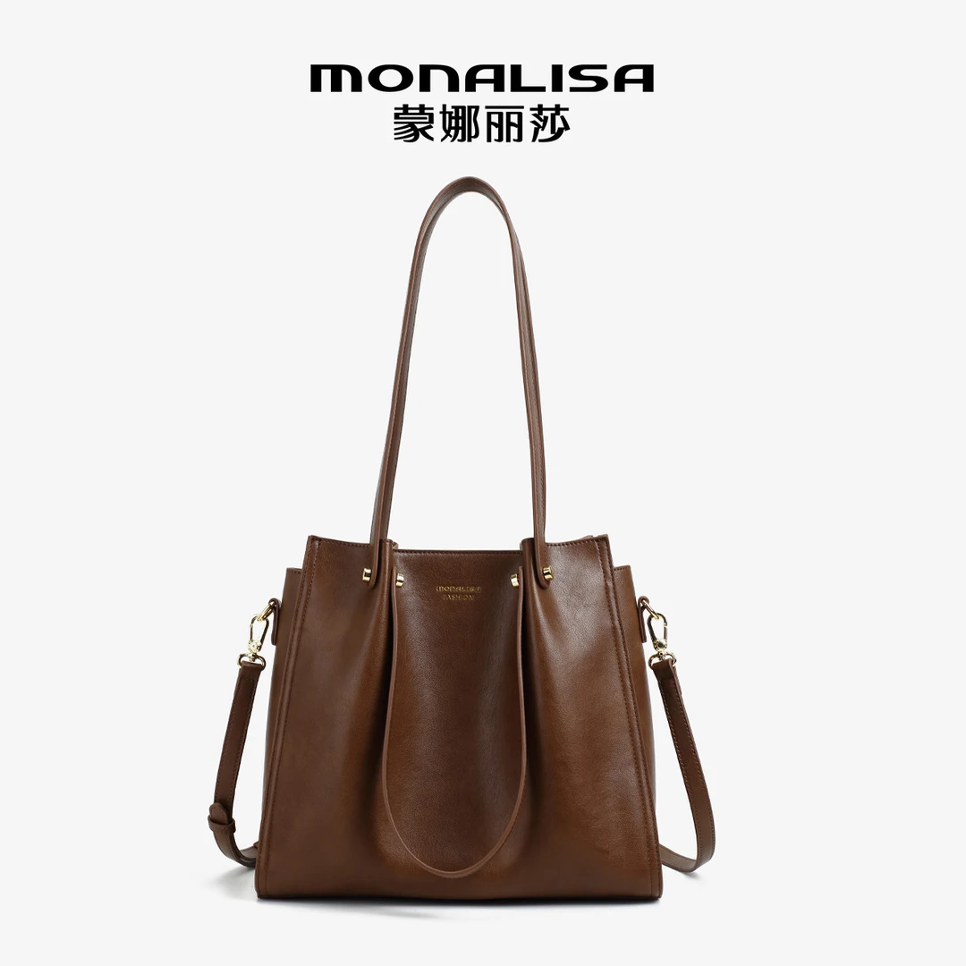 MONALISA/蒙娜丽莎植鞣牛皮托特大容量水桶包24172