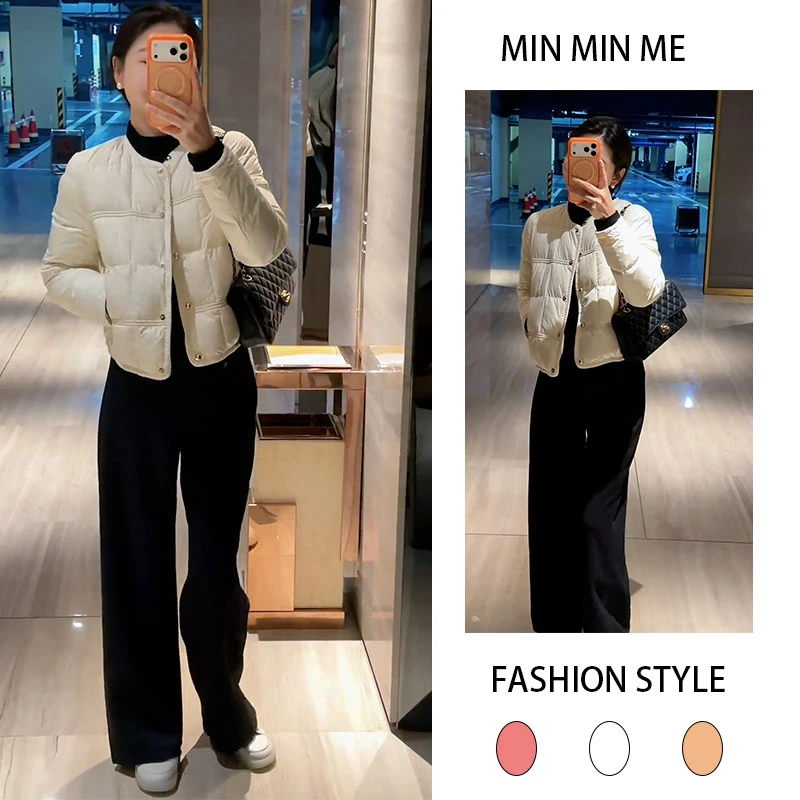 2025秋季新款设计感时尚百搭气质棉服女搭配休闲加绒阔腿裤两件套