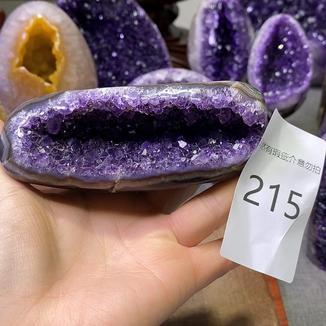 未镶嵌紫晶珠宝半成品