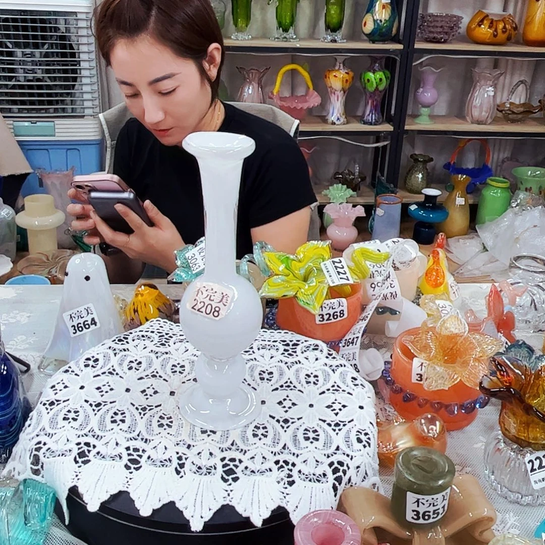 烛台瓶 家悦琉璃工艺品不完美