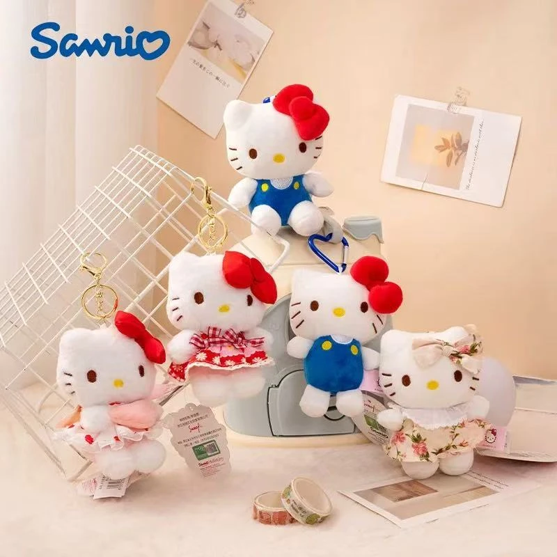 【热卖】正版HelloKitty可爱少女毛茸茸玩偶生日礼物挂件圣诞节礼物