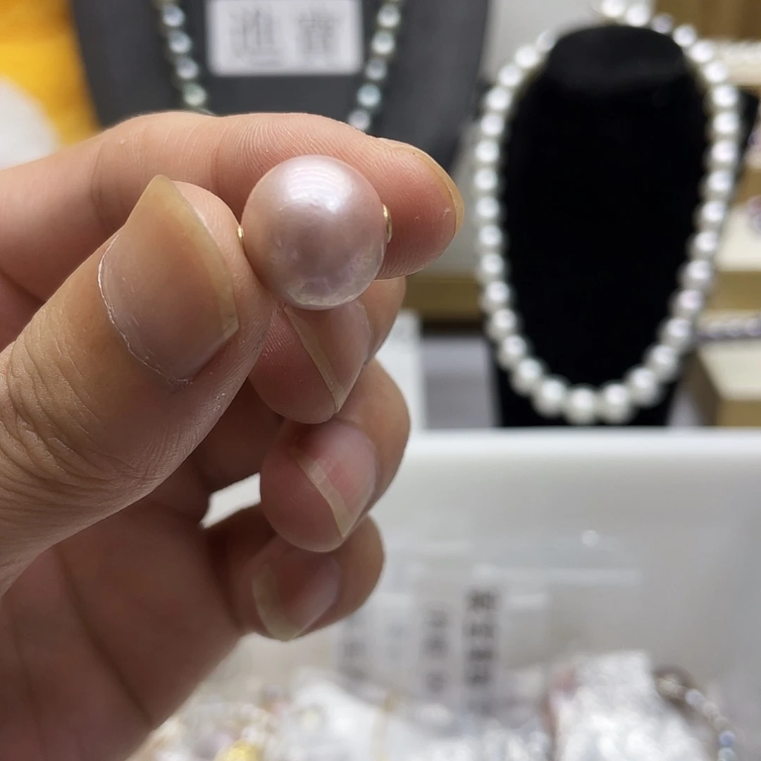 淡水珍珠银S925镶嵌颈饰