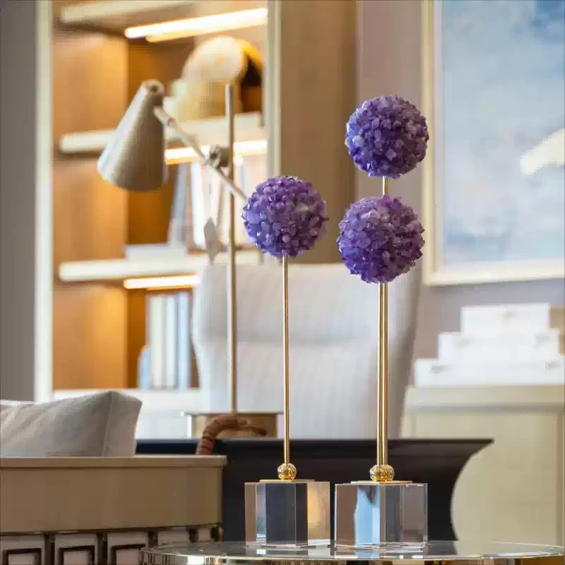 现代轻奢高档摆件黄铜现代轻奢新中式手工家居饰品客厅铜师傅创意