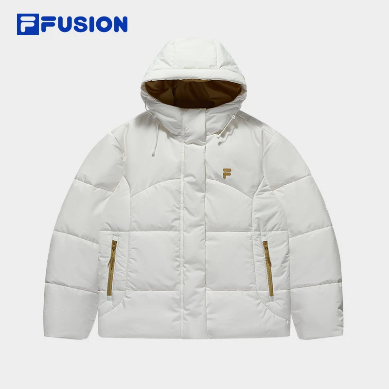 Fila斐乐宽松冬季保暖运动棉服女士加厚防风连帽外套T11W511901F