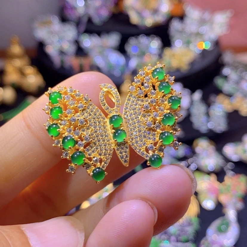 【闪购商品】翡翠挂件银S925镶嵌天然资源