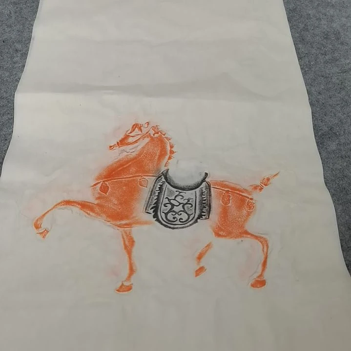 昌化石印石，马到成功拓片一张，尺寸四尺四开