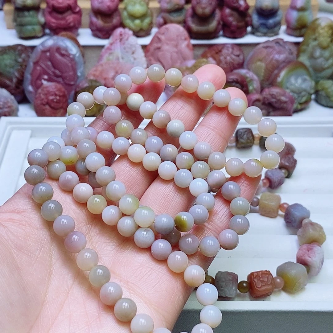 玛瑙/玉髓盐源玛瑙手链未镶嵌