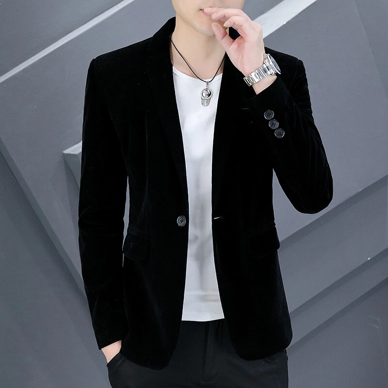 春季新款男士休闲小西服简约西装修身帅气百搭青年外套韩版上衣潮