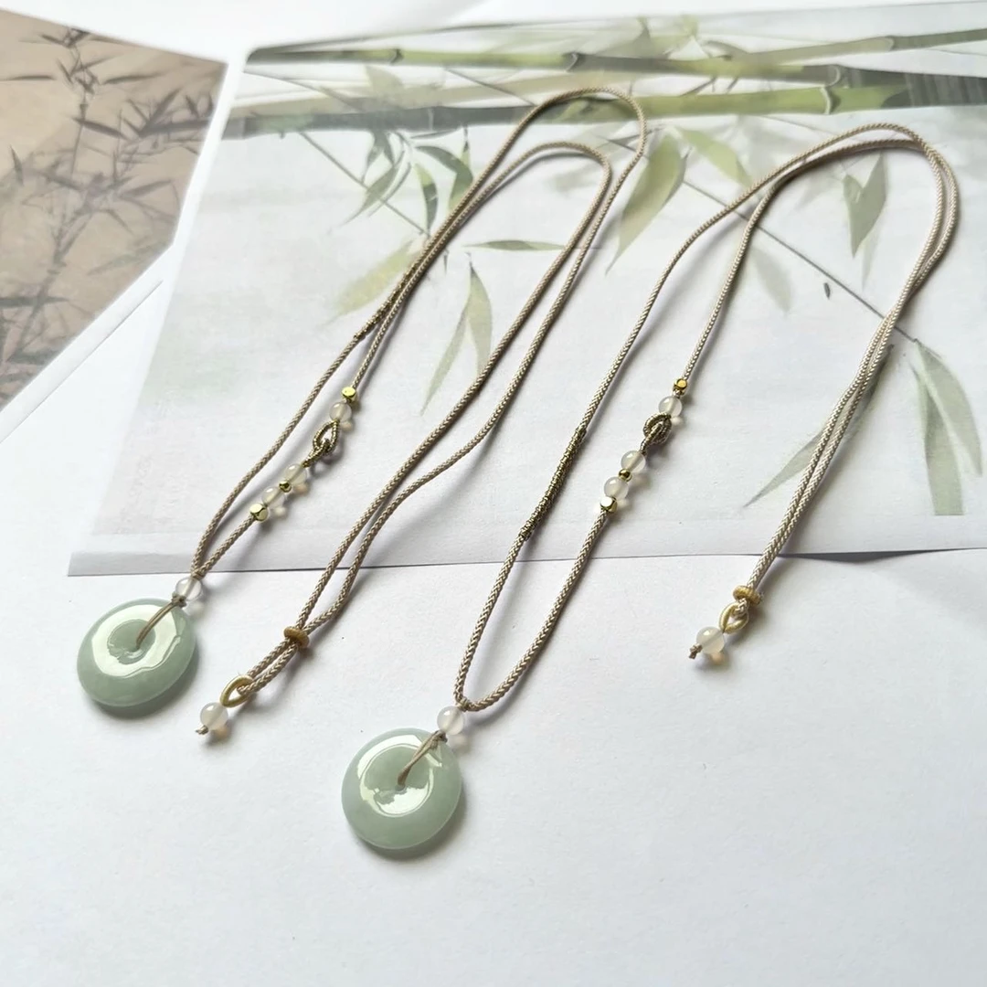 【小宝珠宝】13 S91455-翡翠平安扣吊坠-多样性发一件-22×4.5mm