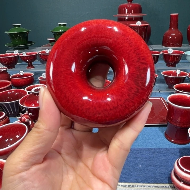 景德镇浅行窑甜甜圈盖置