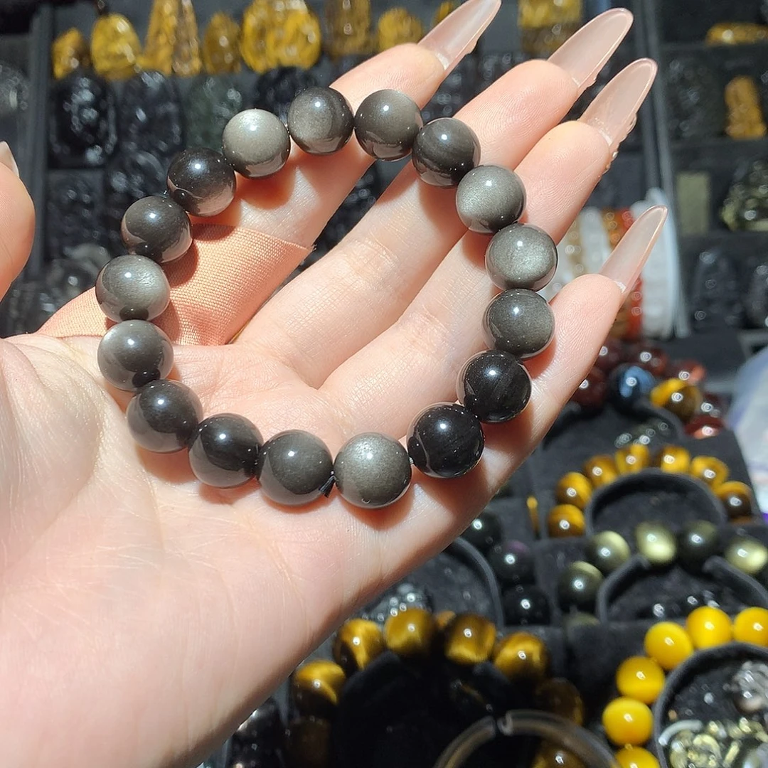 黑曜岩手链未镶嵌厦****码