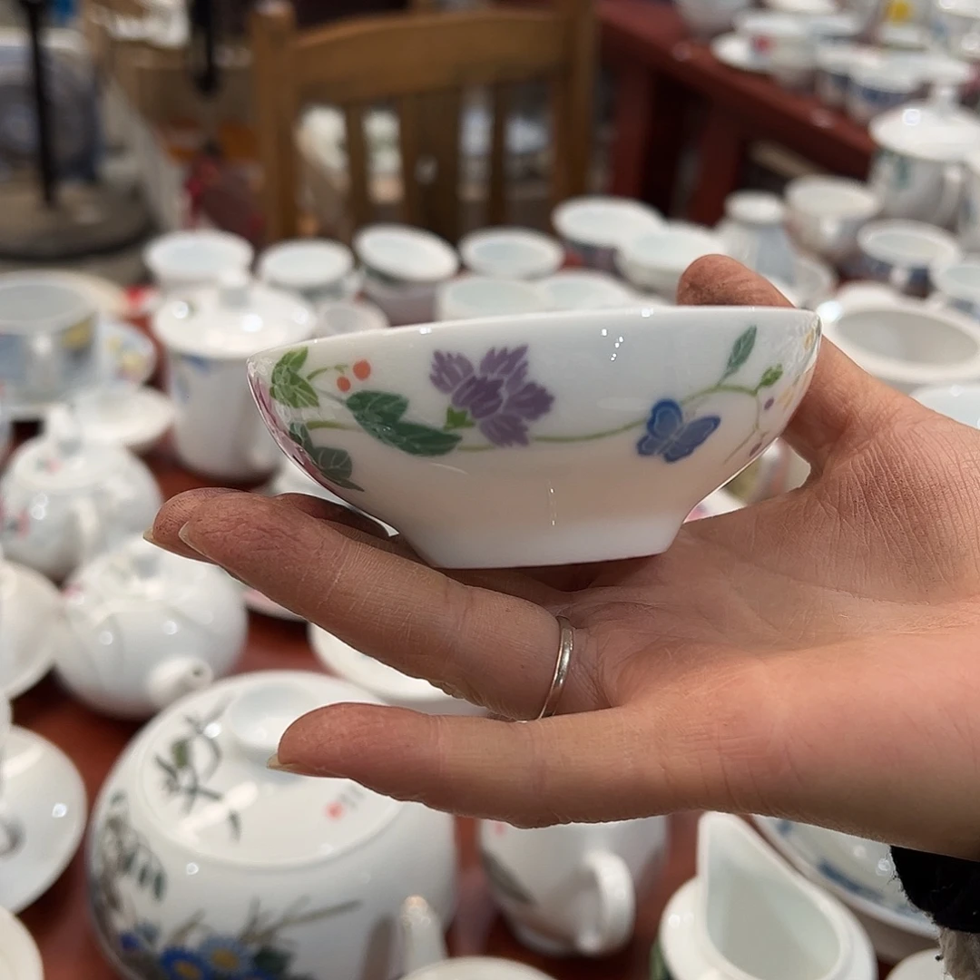 醴陵瓷直播供货基地10厘米茶碗