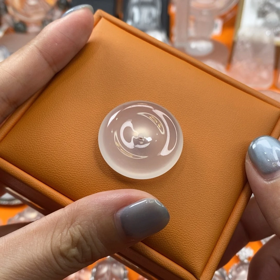 石英质玉未镶嵌吊坠(不含链)平安扣