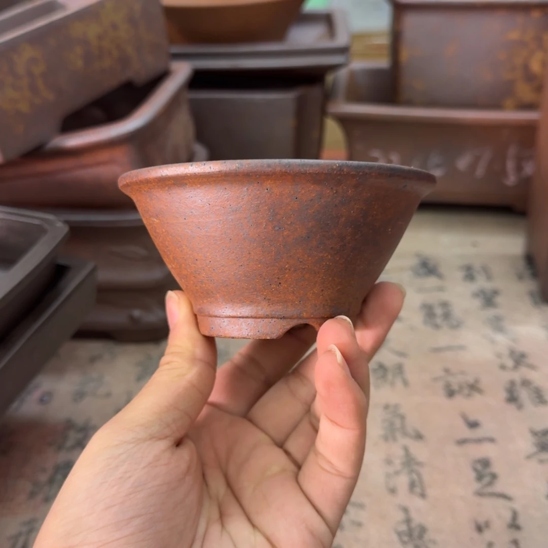 紫砂花盆78号宜兴紫砂正品花盆9x4