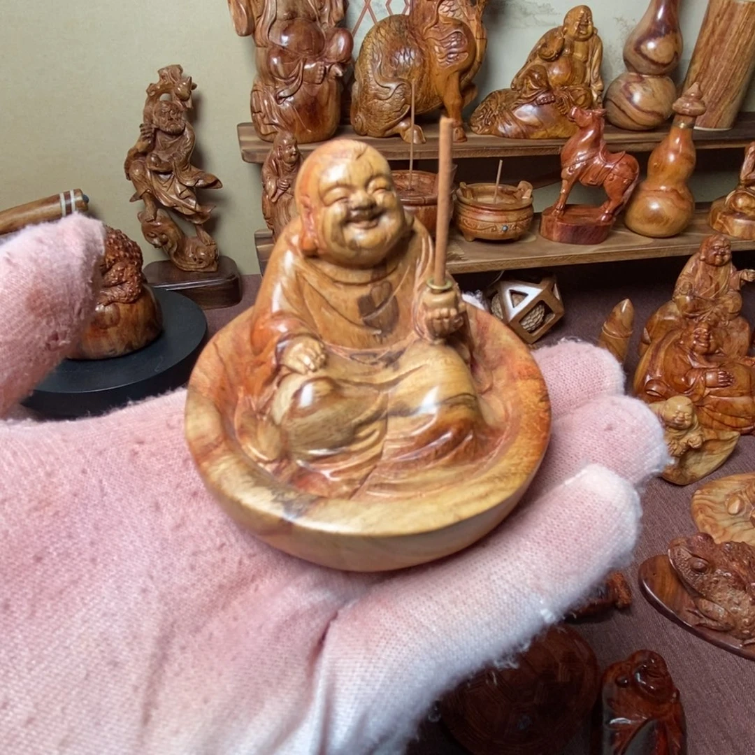 黄花梨/降香黄檀海南黄花梨童子香插手把件