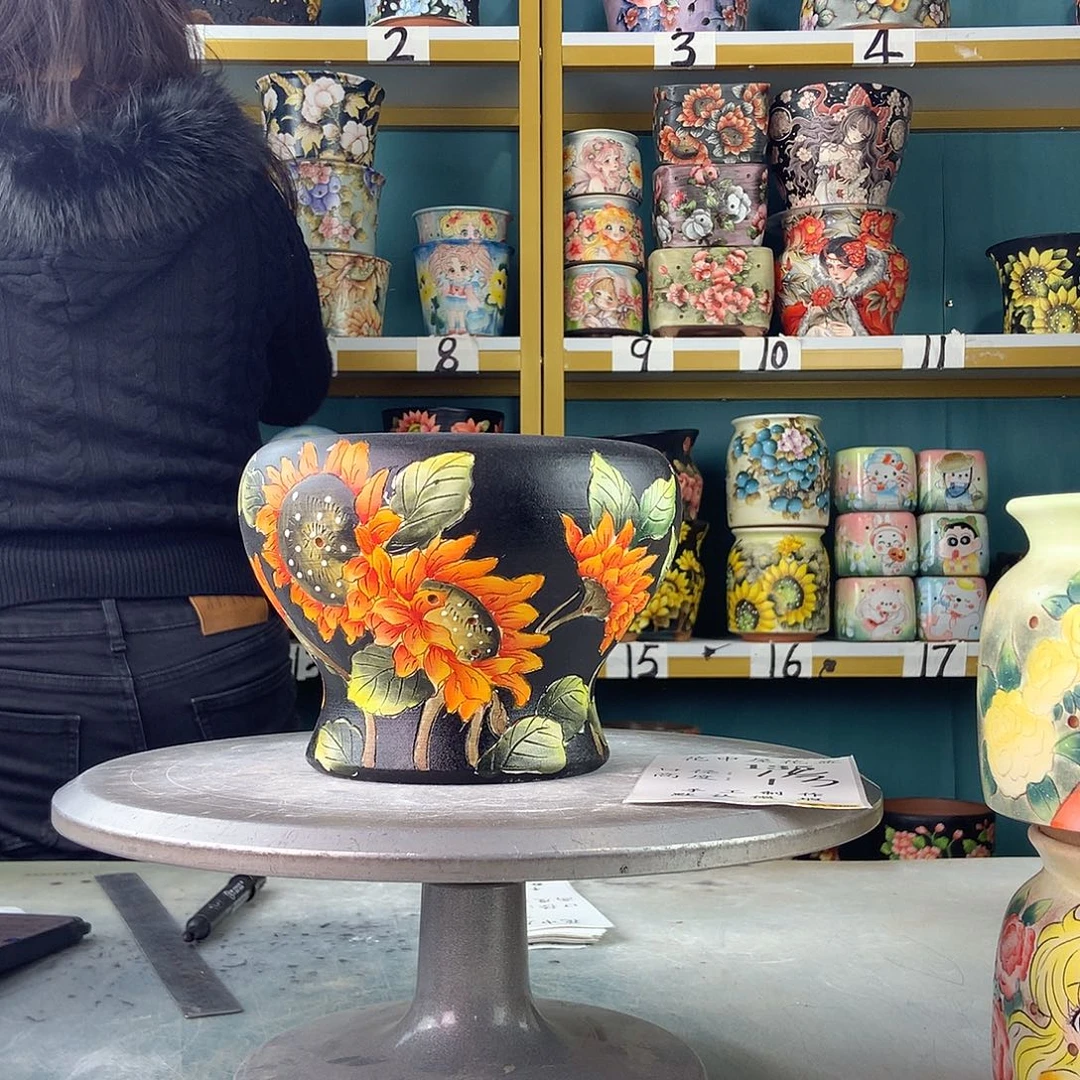 陶景德镇手工花盆135