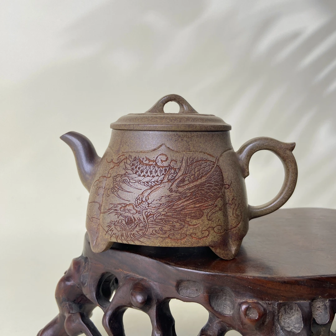 宜兴手工紫砂陶 茶壶GSQ3780-3