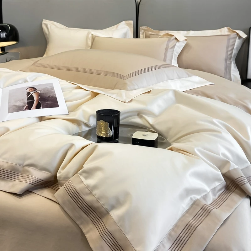 【刘老板】80支长绒棉刺绣绣花高端礼盒四件套