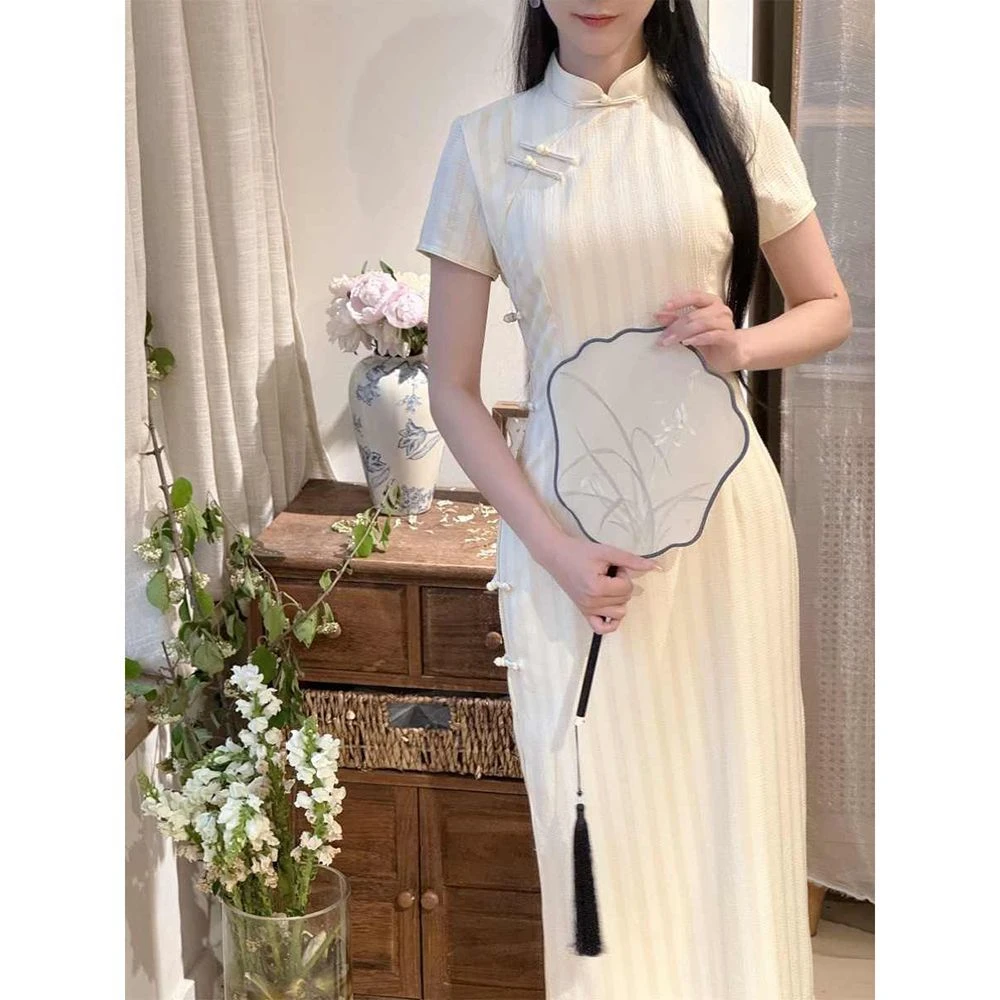 改良2025年夏季新款新中式复古年轻款日常气质百搭少女连衣裙