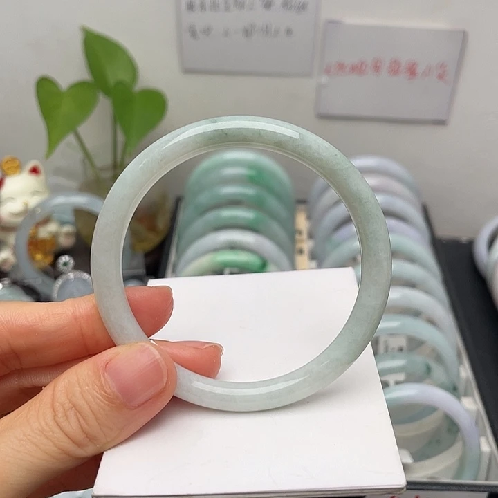 翡翠未镶嵌手镯55.3/7/7美人条