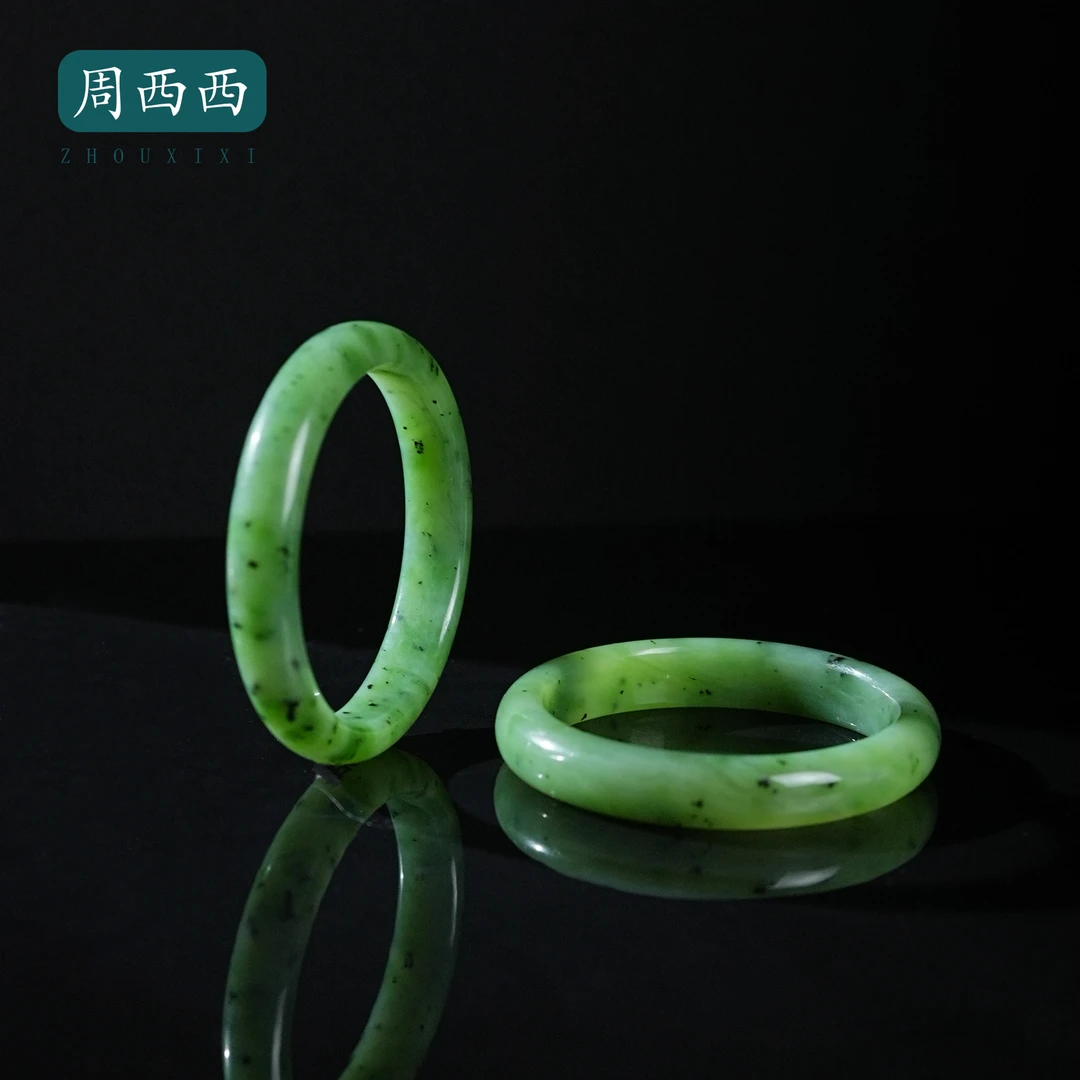 精美珠宝和田玉碧玉手镯1.1*0.8百搭多样性发一20002