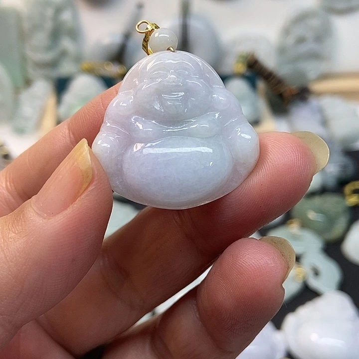 翡翠未镶嵌颈饰佛公