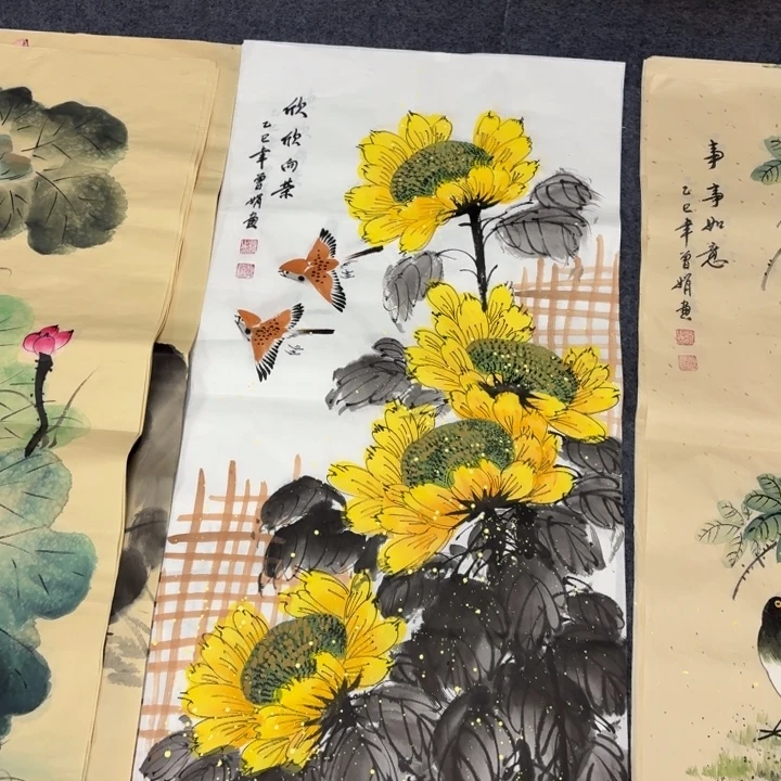 国画100×50手绘作品画画画