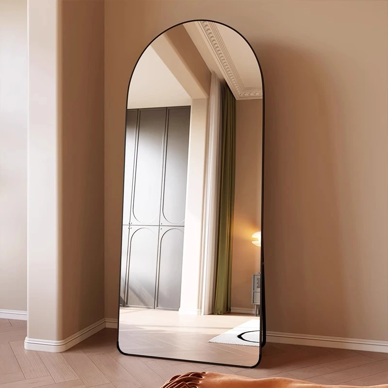 镜子全身镜高级感女生卧室穿衣镜壁挂墙法式轻奢落地镜家用试衣镜