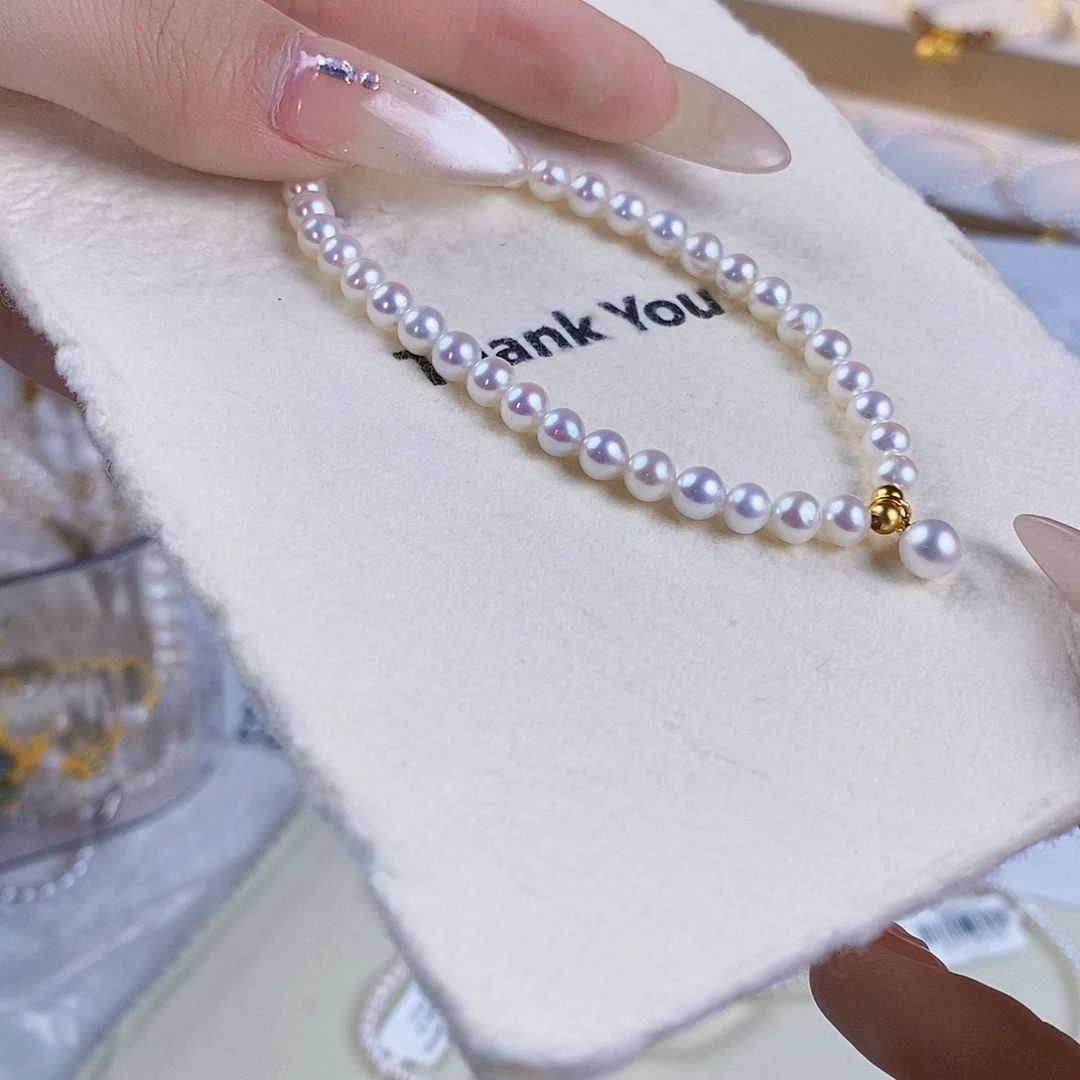 淡水珍珠银S925镶嵌手绳