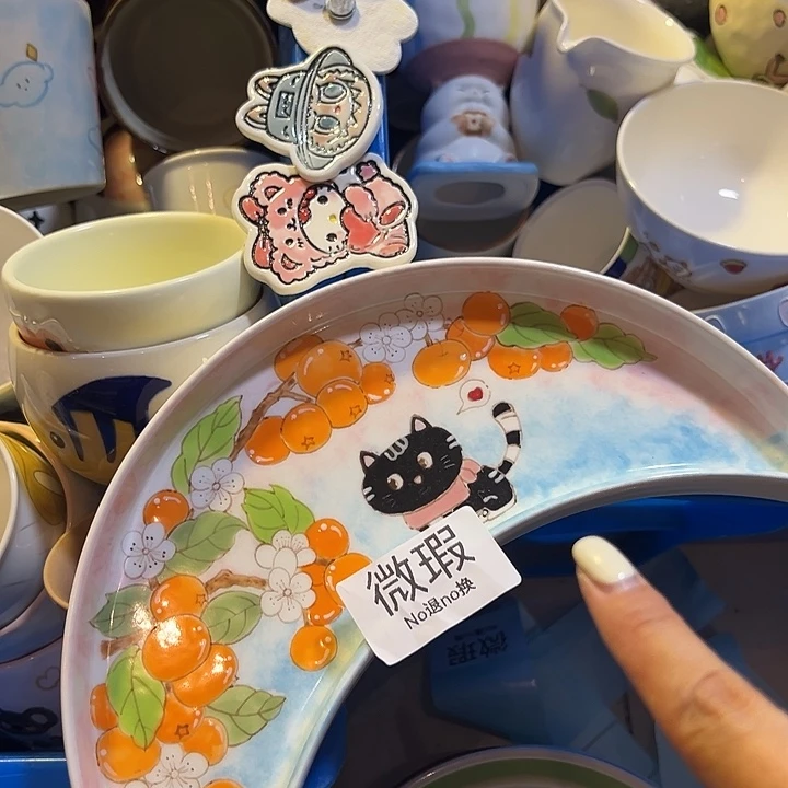 摆件不退不换卡通手绘