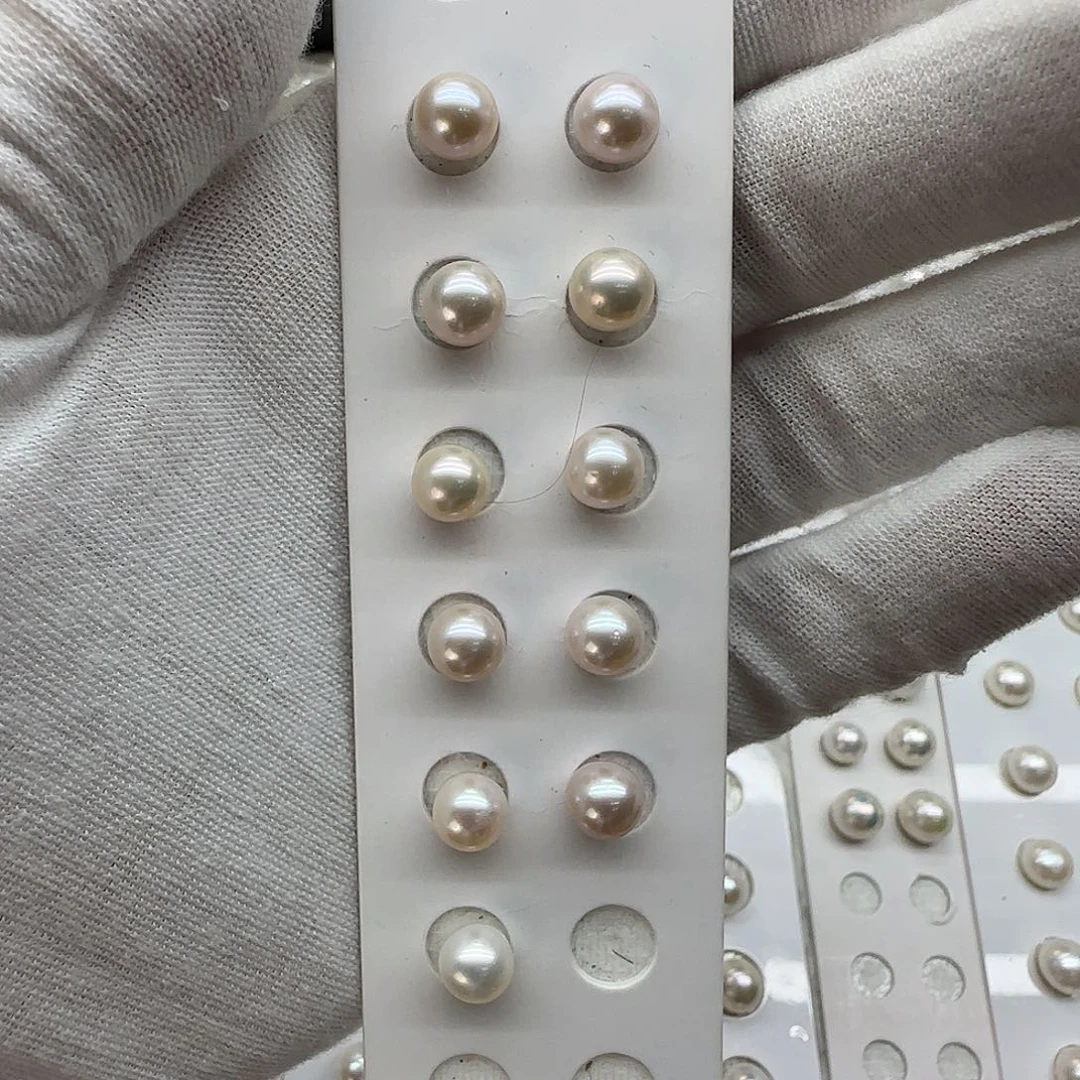 未镶嵌项链淡水珍珠7-8 一对