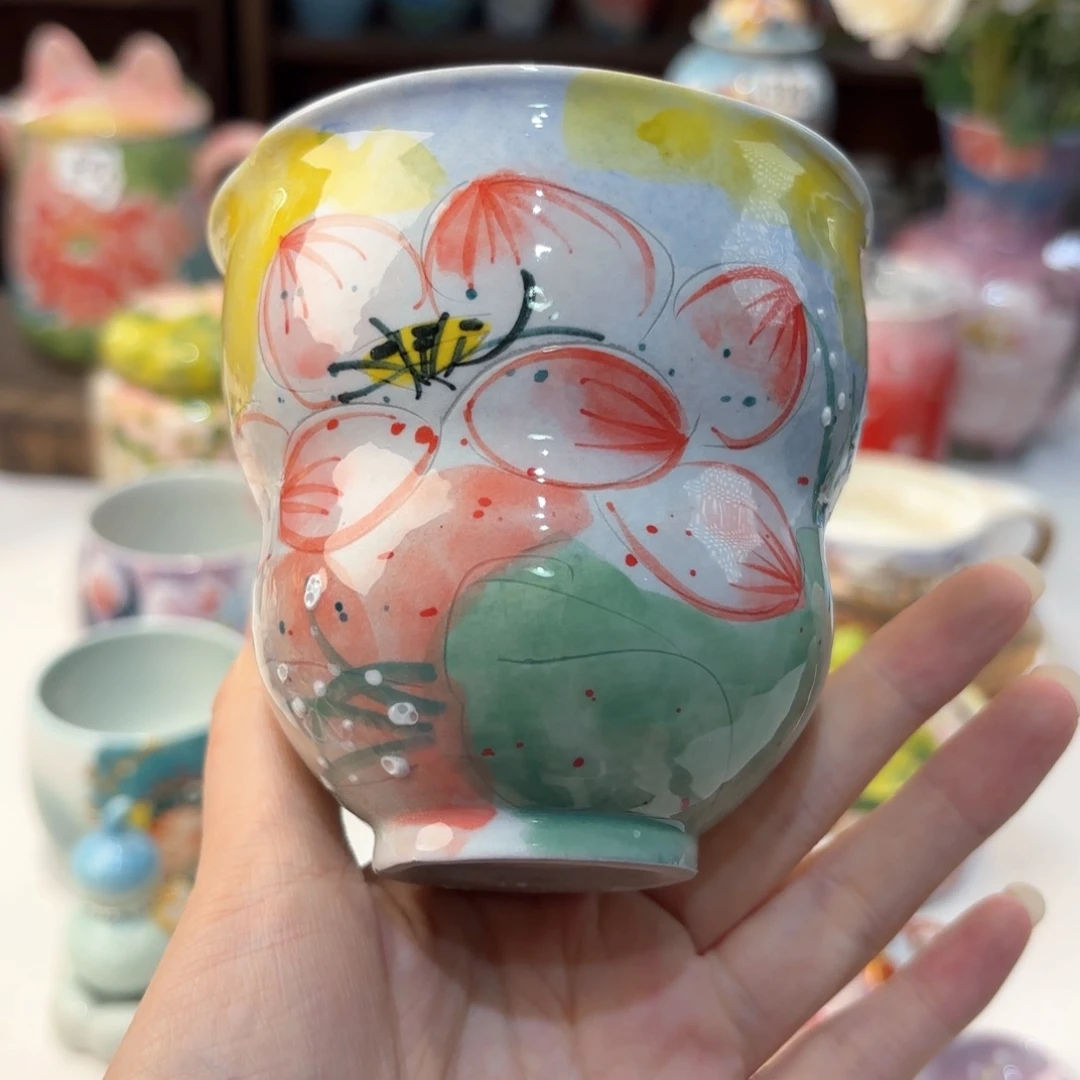 景德镇手绘高温釉下彩陶瓷茶具