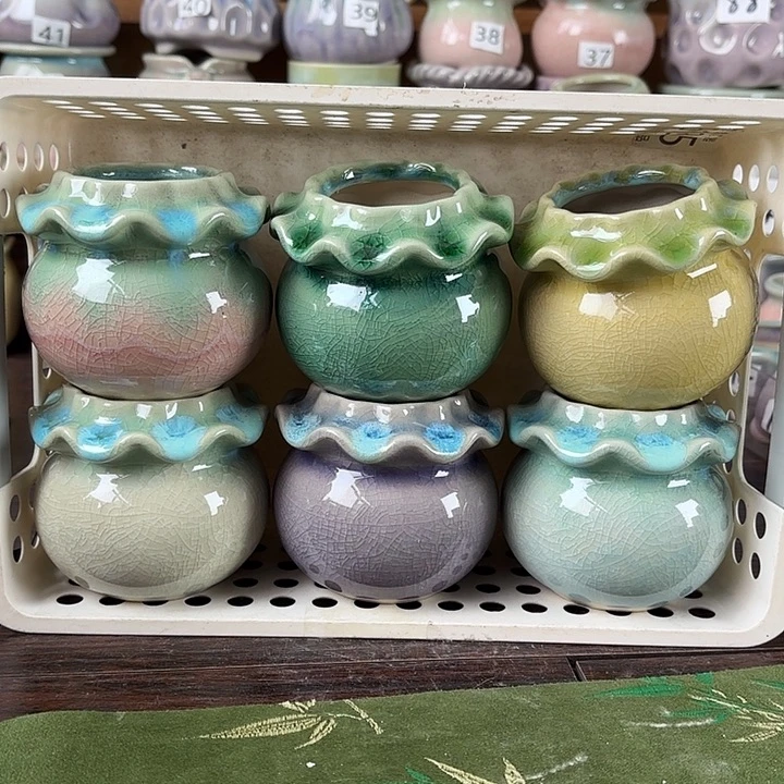 红陶量货/口高深浅搭配发6个