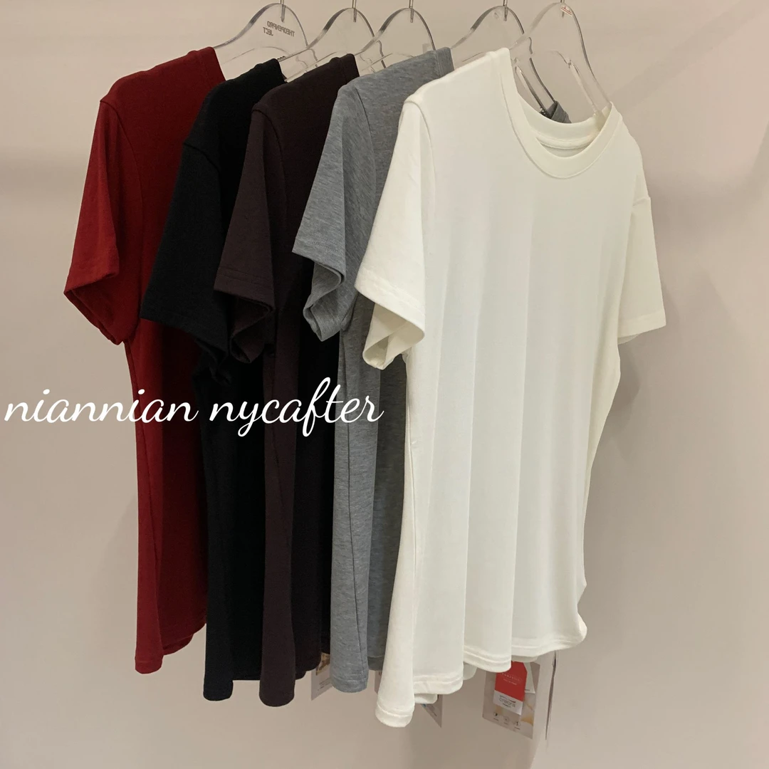 [春夏2025][含莱赛尔+桑蚕丝]Q弹软糯T恤面膜T恤圆领短袖mi1849