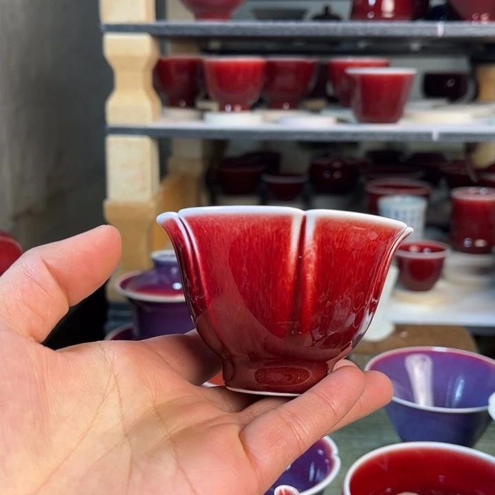 纸****景德镇陶瓷花口玉兰杯