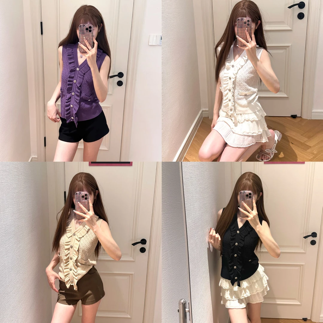 （有运补）香香高级感慵懒时髦必入款设计款马甲背心