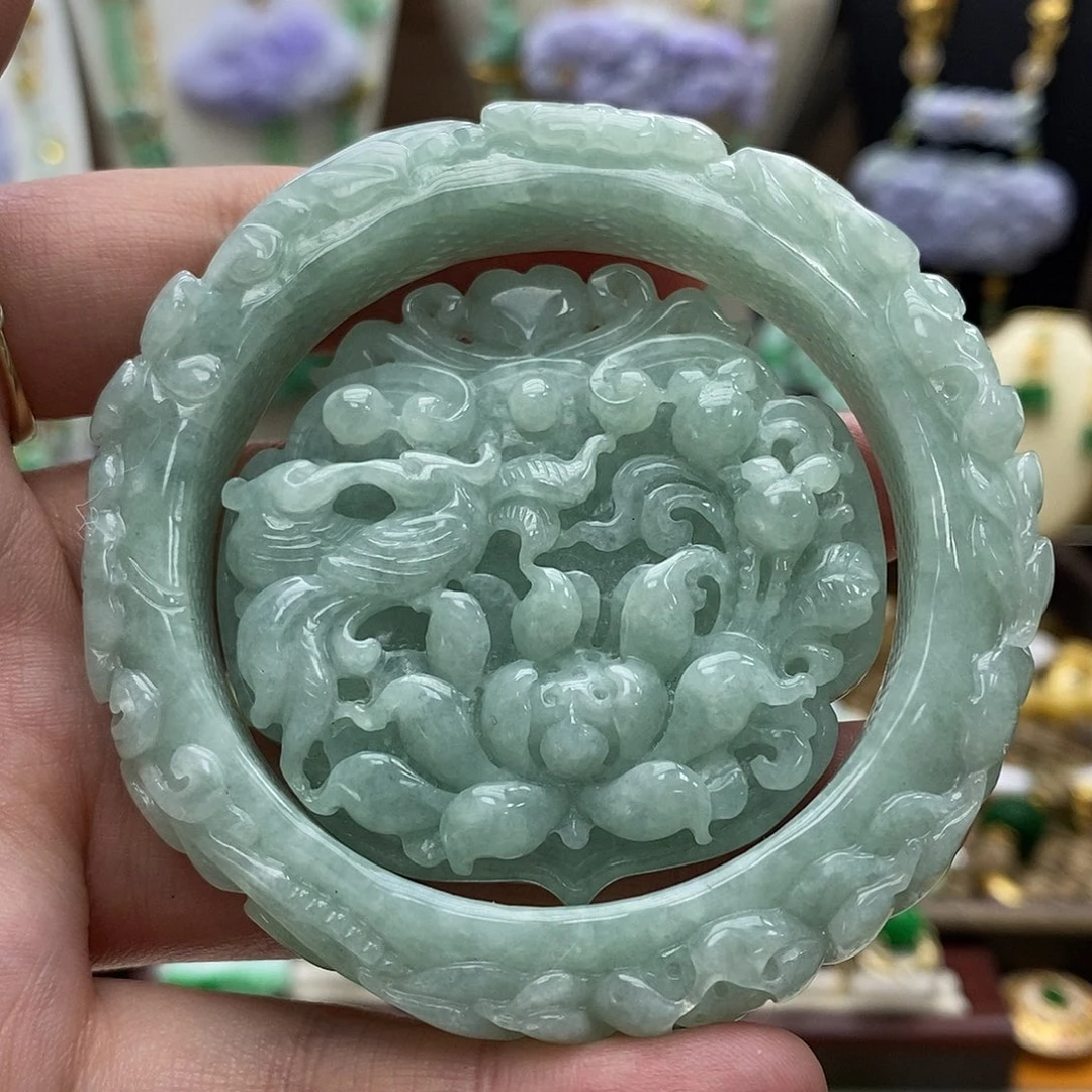 翡翠未镶嵌颈饰手镯套装56