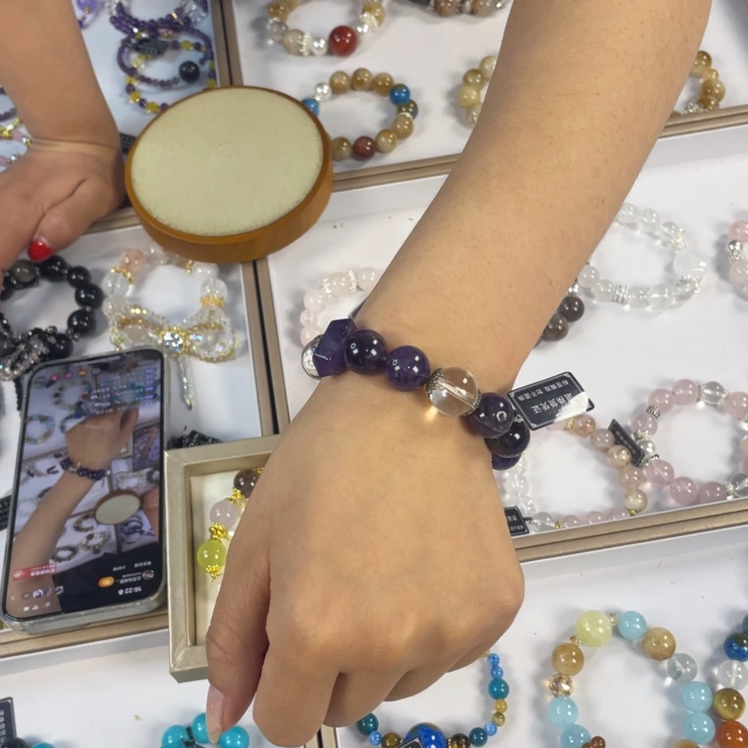 水晶手链银S925镶嵌