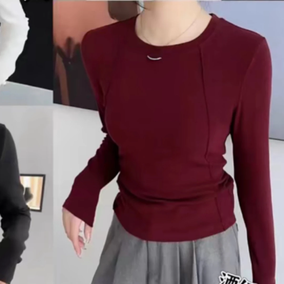 磨毛链条小蛮腰打底衫8902