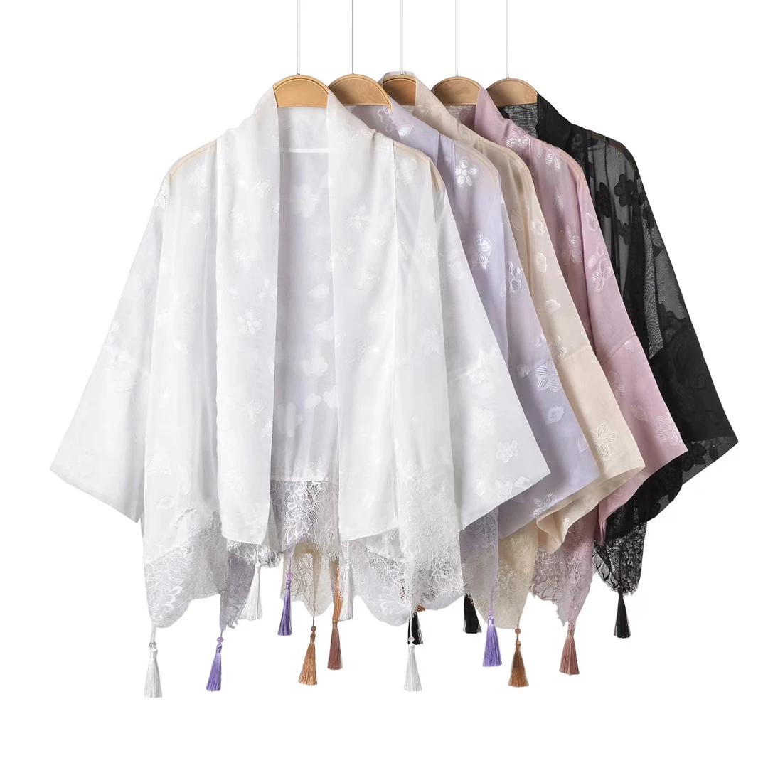 C1056剪花流苏百搭披肩