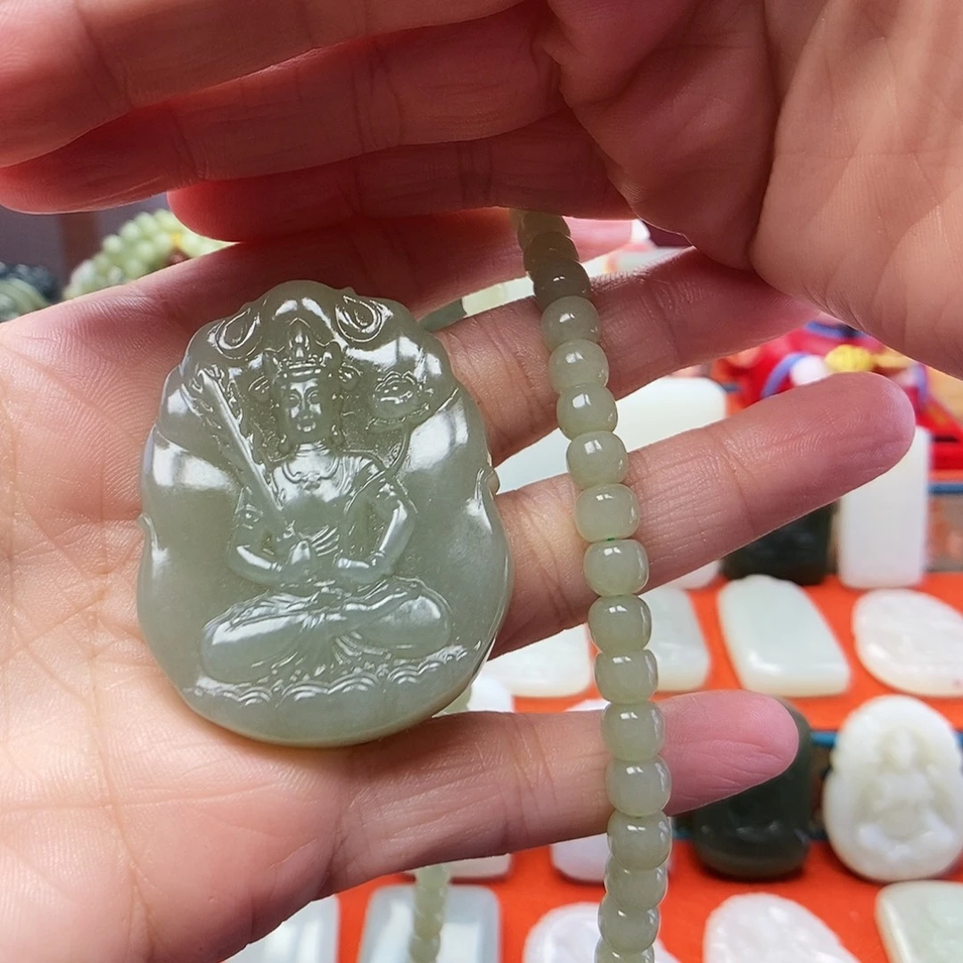 牛***虾和田玉未镶嵌颈饰